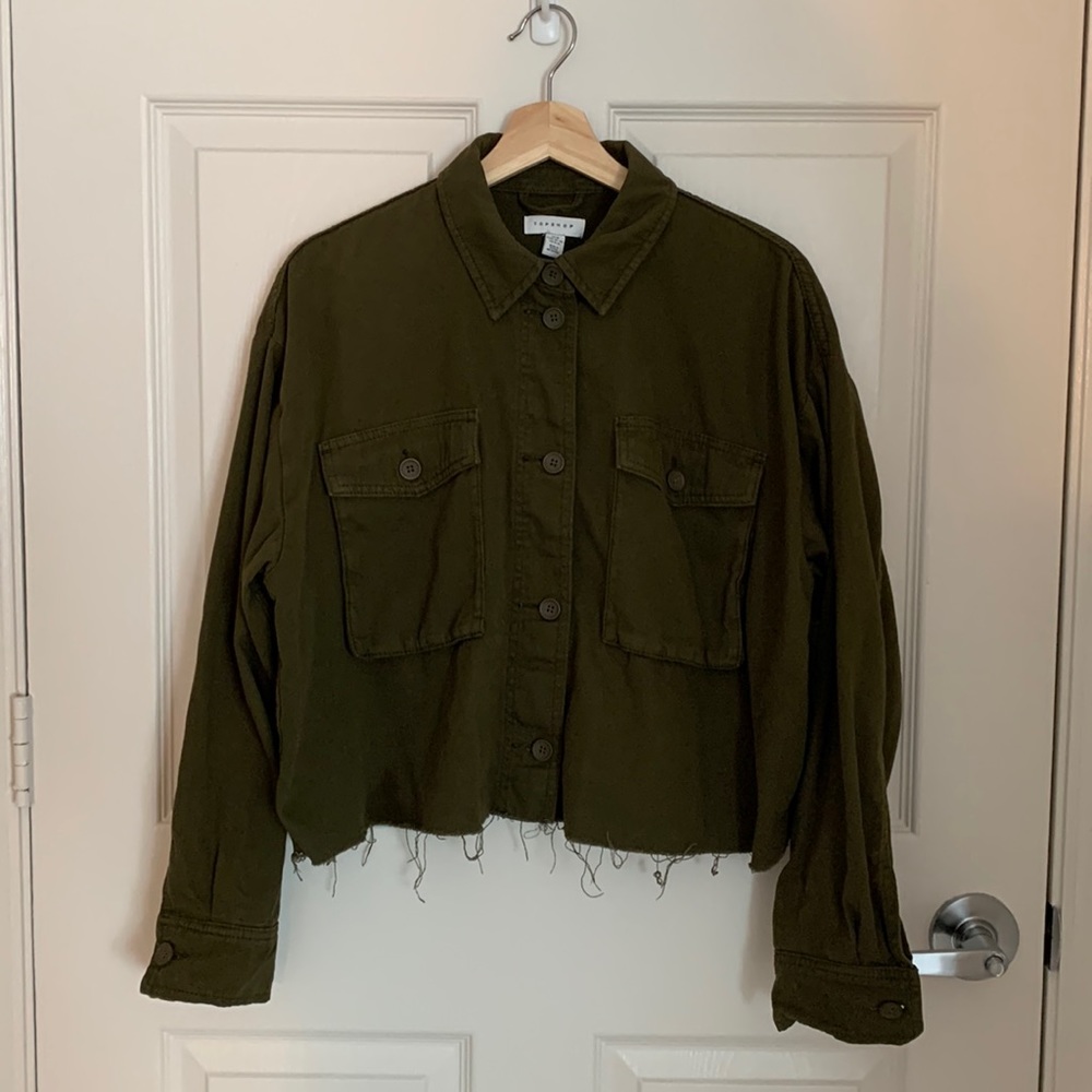 topshop cropped jacket - medium